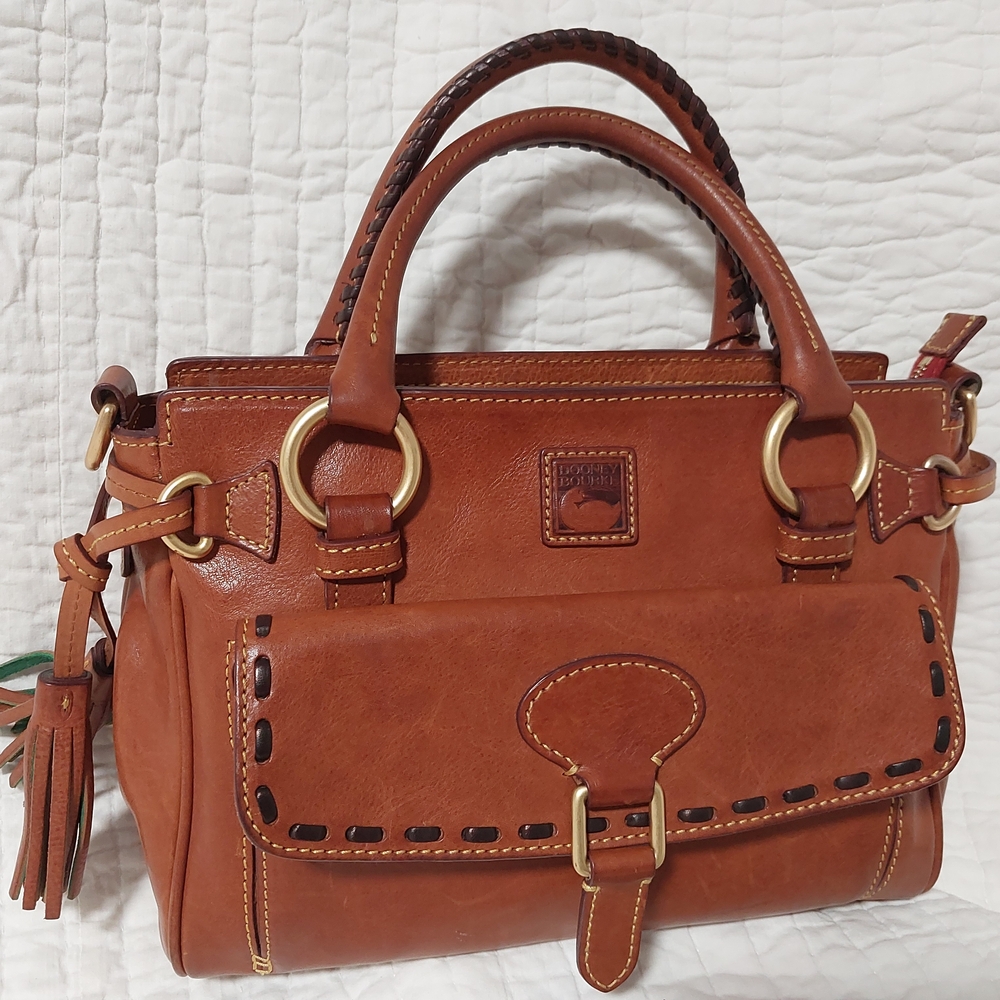 Dooney & Bourke Florentine Medium Pocket Satchel with Whipstitch Detailing